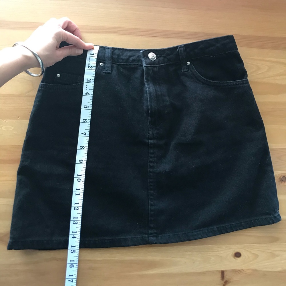Black jean skirt